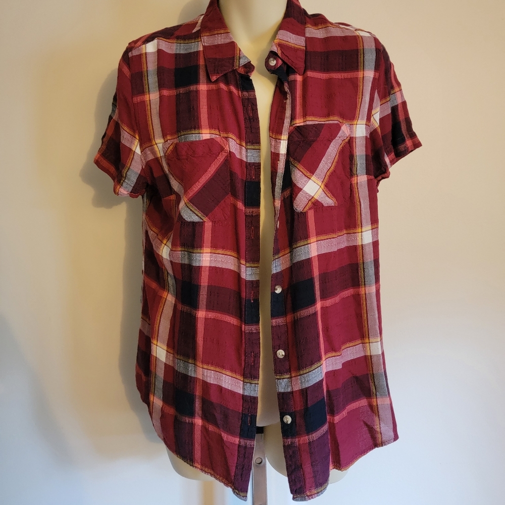 Short sleeve plaid
